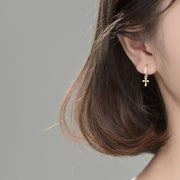 Temperament Sweet And Glossy Cross Earring – Jewelry Gift Ideas — 4