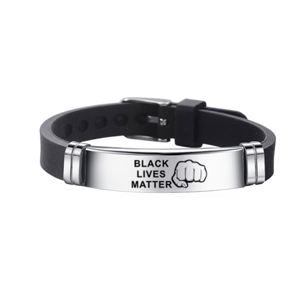 Personalized Stainless Steel Silicone Bracelet – Jewelry Gift Ideas — 1