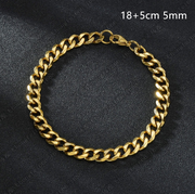 Stainless Steel Six Side Grinding Cuban Bracelet – Jewelry Gift Ideas — 8
