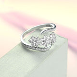 Index Finger Ring With Diamond Flowers – Jewelry Gift Ideas — 2