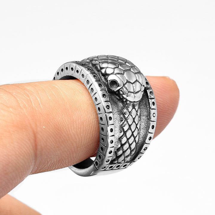 Animal Titanium Steel Vintage Snake Ring – Thoughtful Gifts — 1