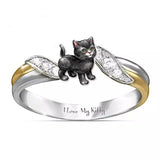 Kitty Ring Lettering I Love My Kitty Two-Color – Gifts for Couples — 4