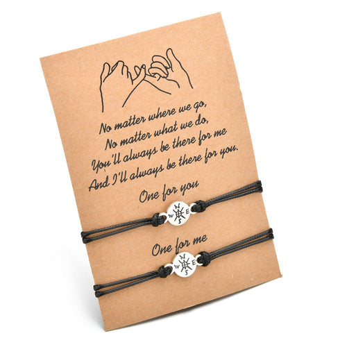 Card Bracelet Retro Alloy Compass Handmade Wax – Jewelry Gift Ideas — 2