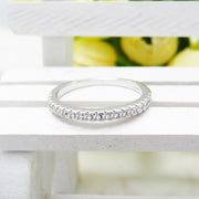 Micro Inlaid Fashion Full Diamond Thin Ring Band – Stylish Gifts — 1