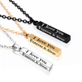 Long Stainless Steel I LOVE YOU Wishing Column – Jewelry Gift Ideas — 6