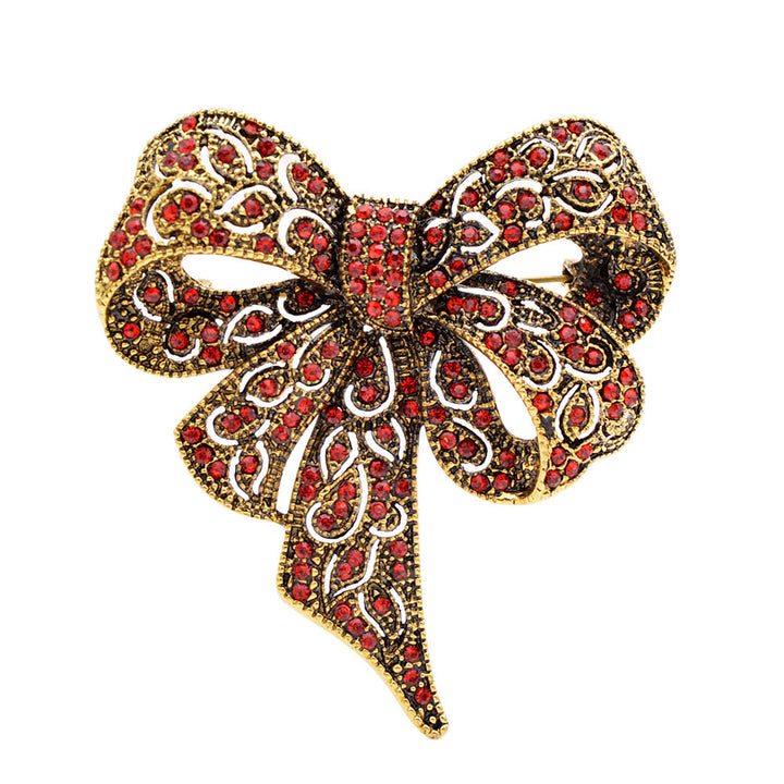 Diamond Bow Brooch Fashion Retro Accessories Female – Stylish Gifts — 1