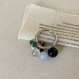 Natural Stone Beaded Tassel Metal Ring – Thoughtful Gifts — 4