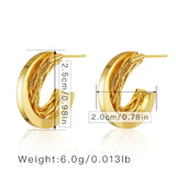 Fashion Women's Copper Twist Stud Earrings – Stylish Gifts — 2