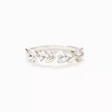 Simple And Beautiful S925 Silver Fashion Leaf Zircon – Stylish Gifts — 2