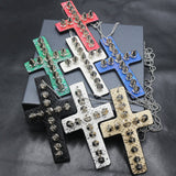 Y2g Heavy Industry Spike Leather Cross Necklace – Jewelry Gift Ideas — 1