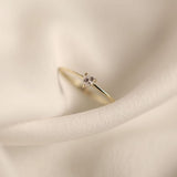 Heart-shaped Single Diamond Simple Wild Tail Ring – Holiday Gift Ideas — 5