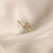 Heart-shaped Single Diamond Simple Wild Tail Ring – Holiday Gift Ideas — 5