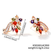 Women's Colorful Zircon Crystal Stud Earrings – Gifts for Her — 4