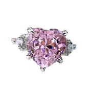 S925 Silver Heart Diamond Women's Ring – Gifts for Her — 4