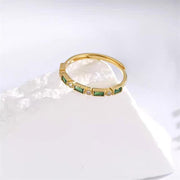 Popular Copper-plated Gold Emerald Zircon Ring – Holiday Gift Ideas — 6