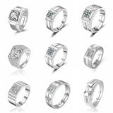 Men's Ring 925 Silver Mosanite Copper Plated Platinum – Gifts for Him — 1