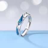 Men's And Women's Sterling Silver Moonstone Pair Ring – Gifts for Her — 4