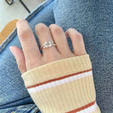 Sterling Silver Knotted Twisted Opening Ring Women – Gifts for Her — 3