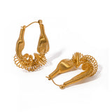 Simple Elegant 18K Gold Stainless Steel Pleated – Birthday Gifts — 3