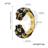 Women's Fashion Colored Glaze Cheetah Ring – Stylish Gifts — 7