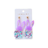 Cute Easter Acrylic Starry Rabbit Earrings – Gifts for Pet Lovers — 3