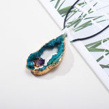 Natural Crystal Hollow Hole Slice Necklace – Jewelry Gift Ideas — 5