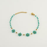 Color Crystal Flowers Stainless Steel Bracelet – Jewelry Gift Ideas — 7