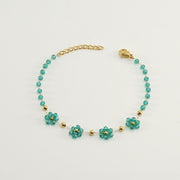 Color Crystal Flowers Stainless Steel Bracelet – Jewelry Gift Ideas — 7