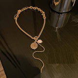 Diamond And Pearl Round T-shaped Buckle Necklace – Jewelry Gift Ideas — 4