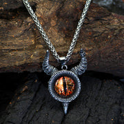 Alloy Horn Devil's Eye Brown Eyes Men's Pendant – Jewelry Gift Ideas — 1