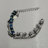 Double Blue Tigereye Titanium Steel Bracelet – Jewelry Gift Ideas — 2