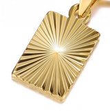 Stainless Steel Square Batch Flower Pendant – Jewelry Gift Ideas — 11