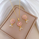 Necklace And Earrings Suite Light Luxury Full – Jewelry Gift Ideas — 1