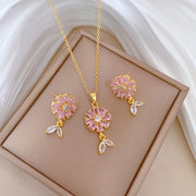 Necklace And Earrings Suite Light Luxury Full – Jewelry Gift Ideas — 1