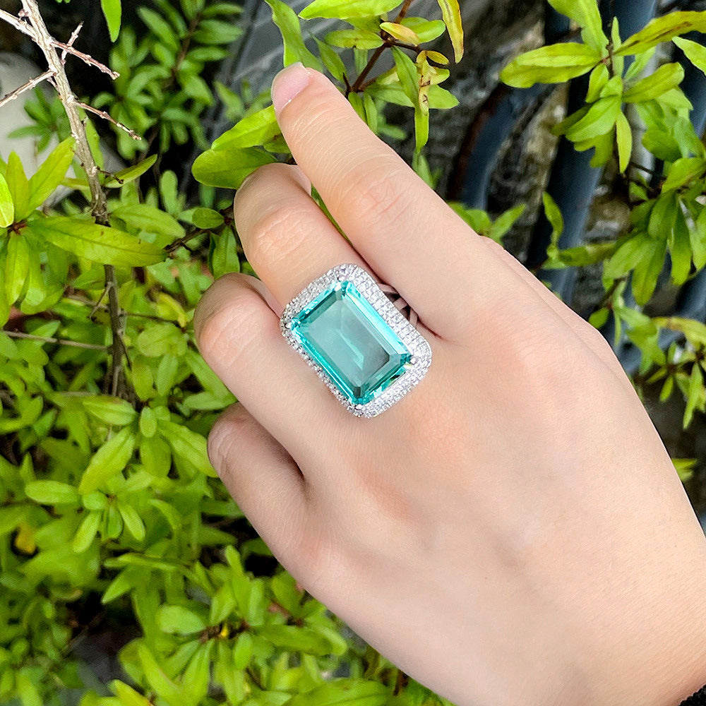 Creative Rectangular Geometric Ring – Thoughtful Gifts — 1