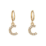 18K Gold Plated Micro Set Zircon Letter Earrings – Gifts for Her — 4