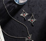 Fashion Exaggerated Black Bat Necklace Suit – Stylish Gifts — 4