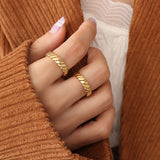 Women's Geometric Shape Elemental Rotating Ring – Gifts for Her — 6