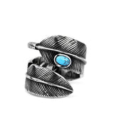Fashion Titanium Steel Turquoise High Bridge Ring – Stylish Gifts — 4