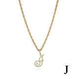26 Letter Necklace Inset Zircon 18k Gold Necklace – Jewelry Gift Ideas — 16