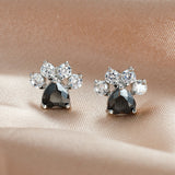 Fashion Cat Footprints Crystal Earrings For Women – Stylish Gifts — 9