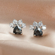 Fashion Cat Footprints Crystal Earrings For Women – Stylish Gifts — 9
