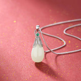 Simple Temperament Sterling Silver Inlay Necklace – Jewelry Gift Ideas — 4