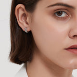 Women's Statement Sterling Silver Mesh Cutout Earrings – Gifts for Her — 5