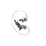Asymmetric Vintage Plant Flower Ear Hook Earrings – Unique Gift Ideas — 4