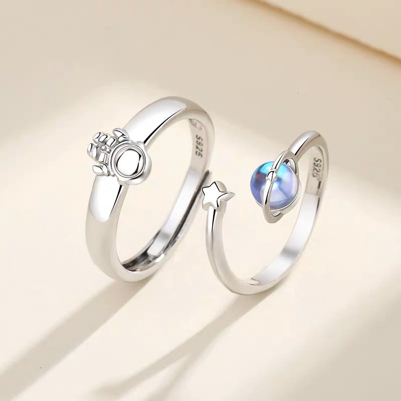 Unique Design Moonstone Planet Ring – Stylish Gifts — 1