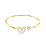 Hollow Drop Oil Heart Shape With Diamond Bracelet – Jewelry Gift Ideas — 6