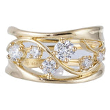 Gold Inlaid Zircon European And American Ladies Ring – Surprise Gifts — 3