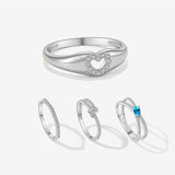 Sterling Silver Female With Hearts Simple Personality – Stylish Gifts — 5