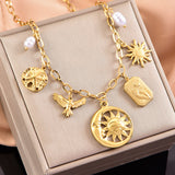 Personality Sun Moon Round Pendant Necklace – Jewelry Gift Ideas — 3